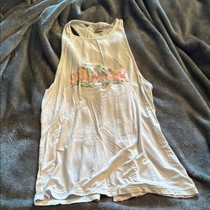Gymshark White Tank Top with Graphic Design